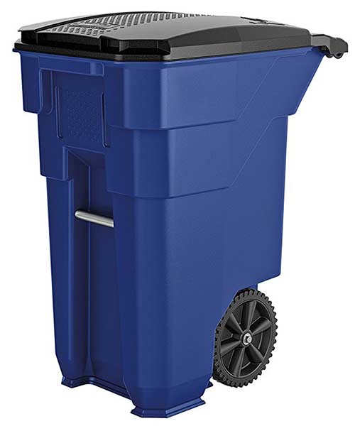 rolling trash bin