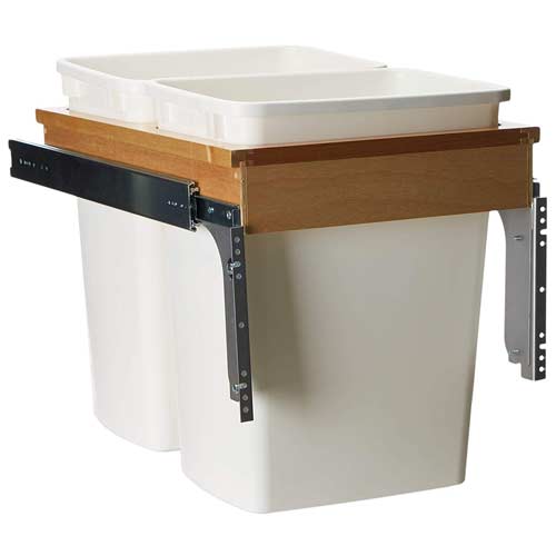 Pull Out Trash Cans For Kitchen Cabinet Under Counter Waste Bins