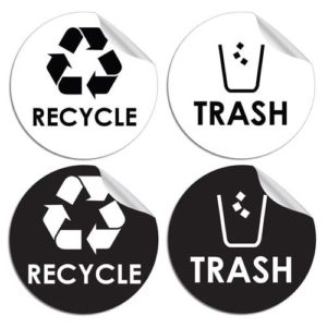 Recycle Stickers, Decals, Labels & Magnets for Recycling Trash Cans