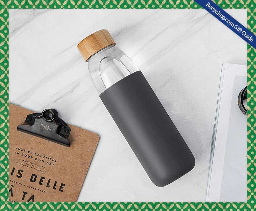 Reusable Glass Water Bottle With Anti Slip Cork Sleeve Cover, Leak Proof  Cap, Borosicilate, BPA & Plastic Free, Eco-friendly Gift, Christmas 