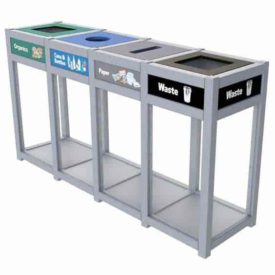 C-Thru™ 50G Plastic Bag Recycling Bin - Transparent - Glasdon, Inc.